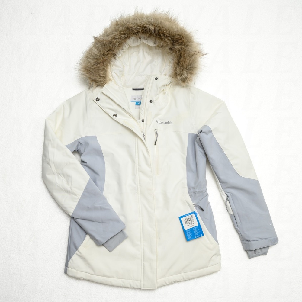 Columbia Womens Medium Ava Alpine II Insulated Jacket Hooded Omni Heat White NWT